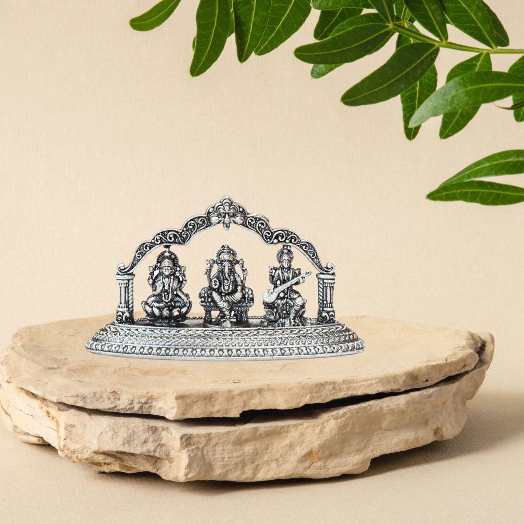 DIVINE TRIDEVI SET- LAKSHMI GANESH SARASWATI