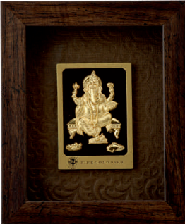 small ganesh ji / gold foil ganesh ji /