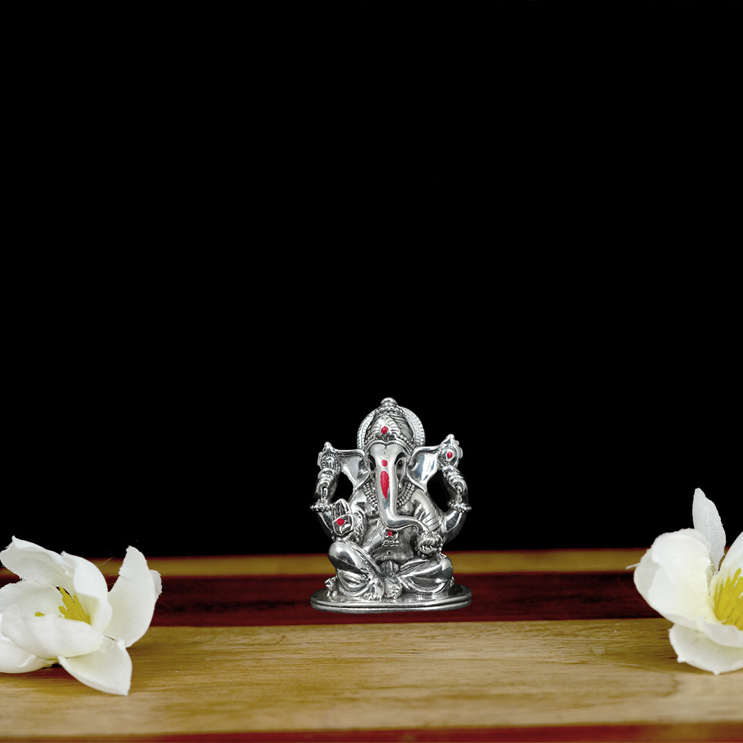 Candrin 925Ganesh Ji 3D Idol