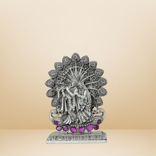 RADHA KRISHNA ON PEACOCK THRONE