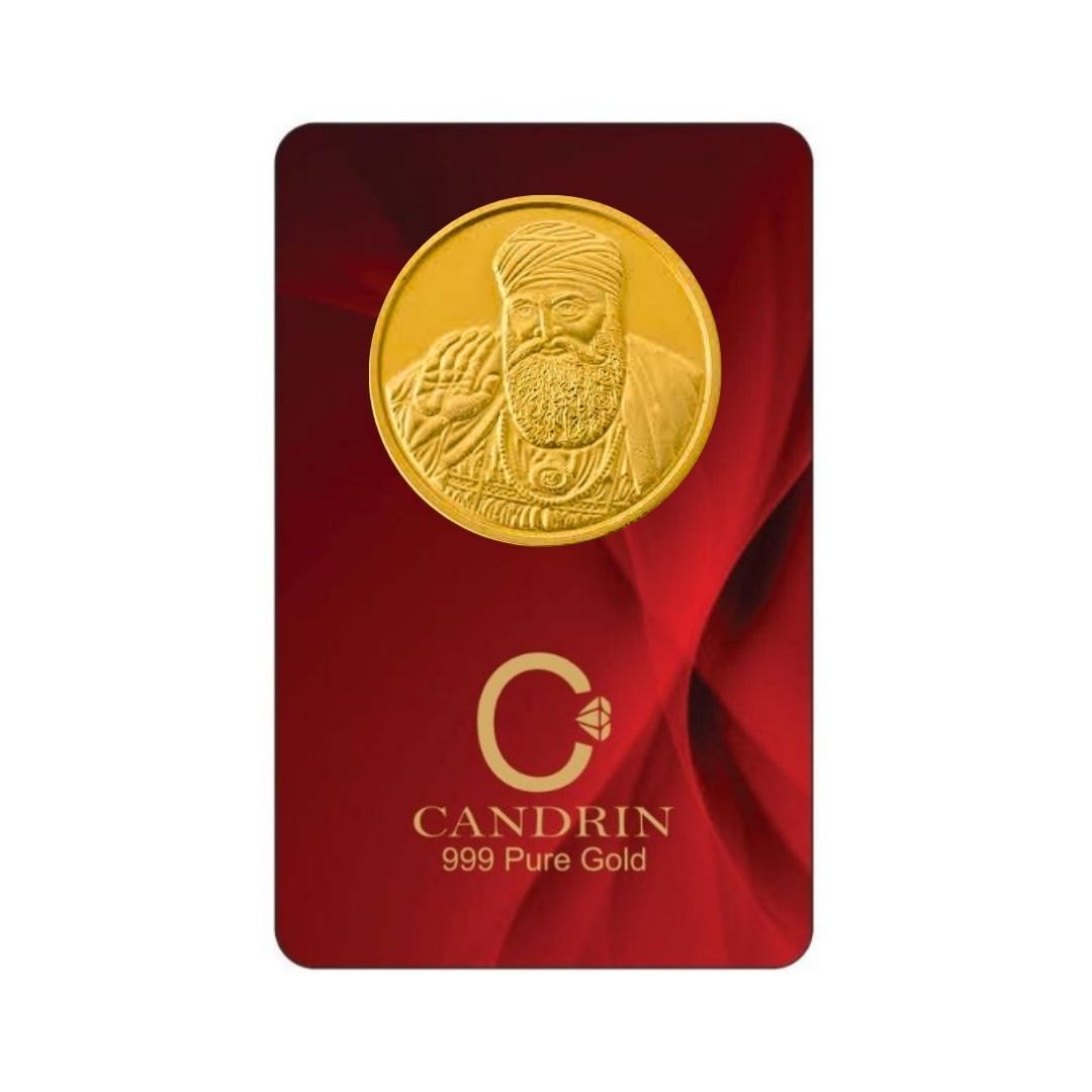 CANDRIN 999 GOLD GURUNANAK JI COIN