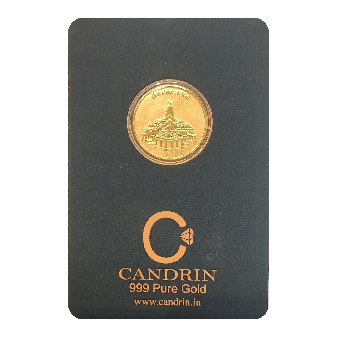 CANDRIN 999 GOLD RAM MANDIR COIN