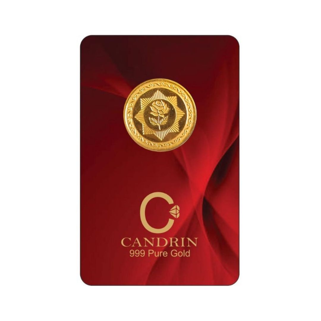 CANDRIN 999 GOLD ROSE COIN