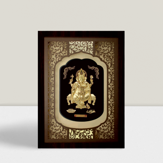 24KT GOLD FOIL ELITE GANESHA FRAME.