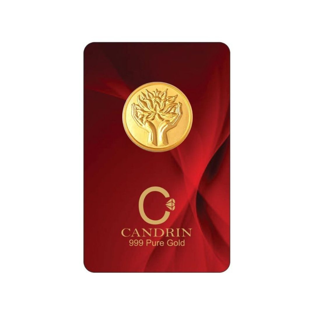 CANDRIN 999 GOLD LOTUS COIN