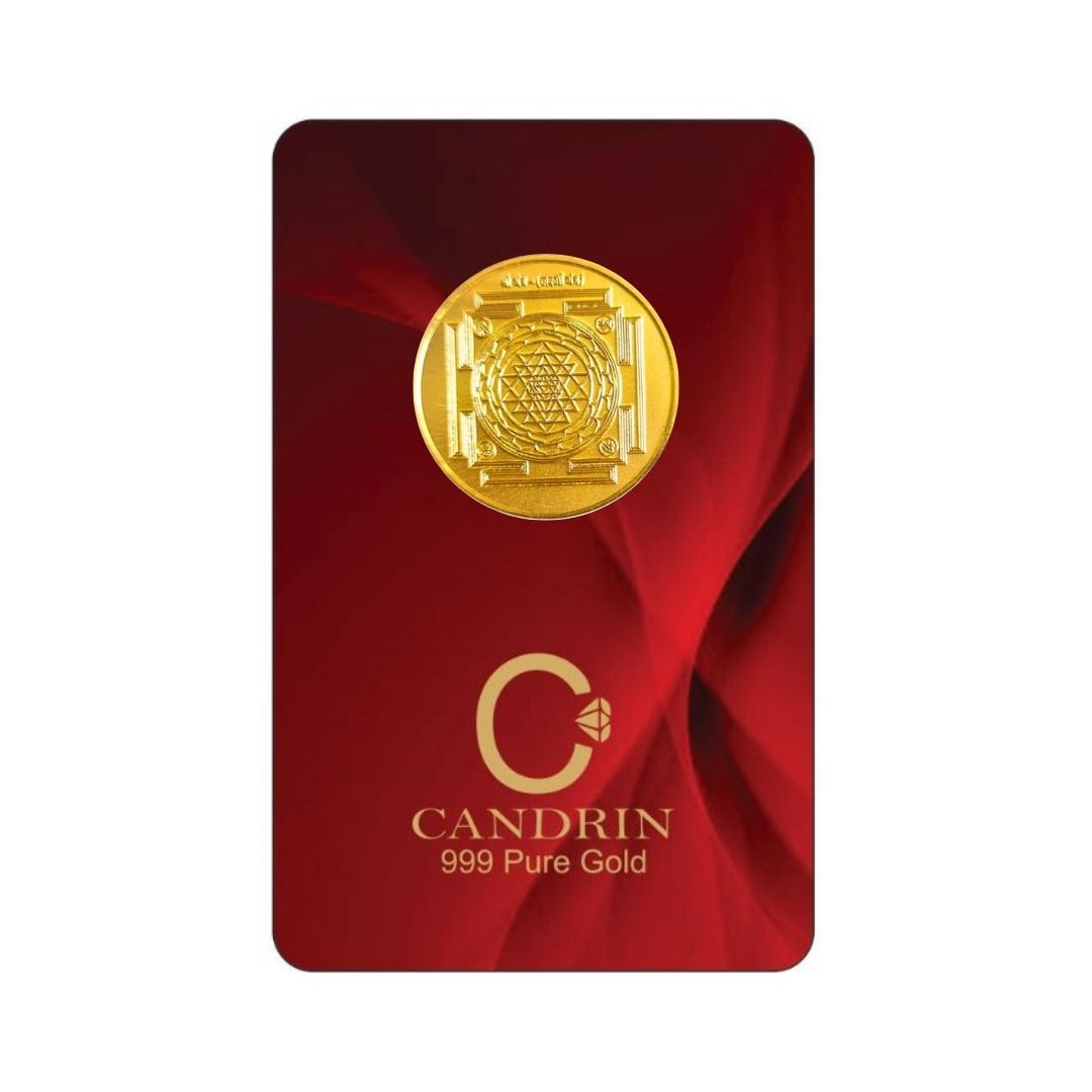 CANDRIN 999 GOLD SHRI YANTRA COIN