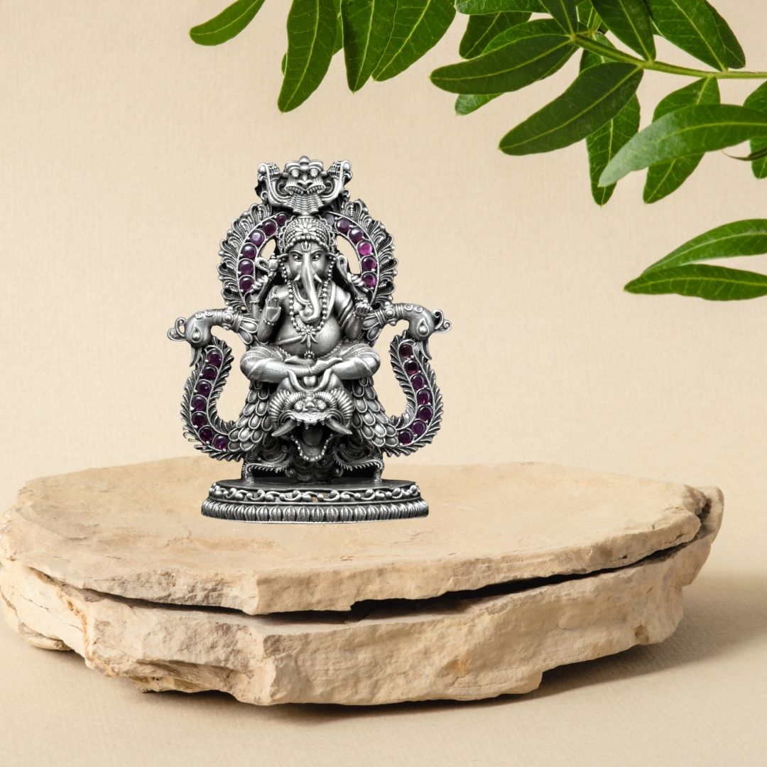 Ganesh Ji - Signature 925 Silver Idol