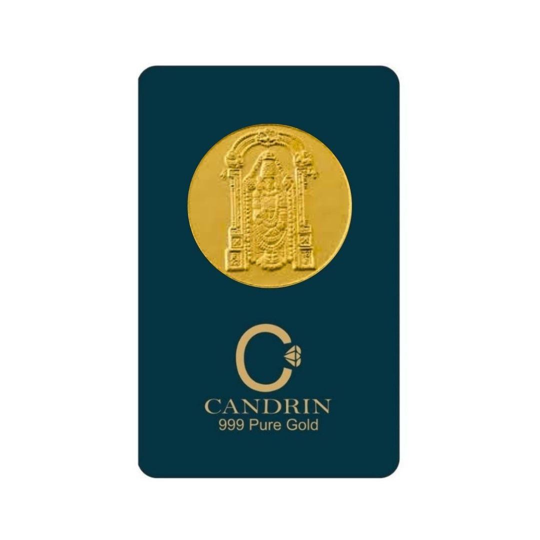 CANDRIN 999 GOLD TIRUPATI BALAJI COIN