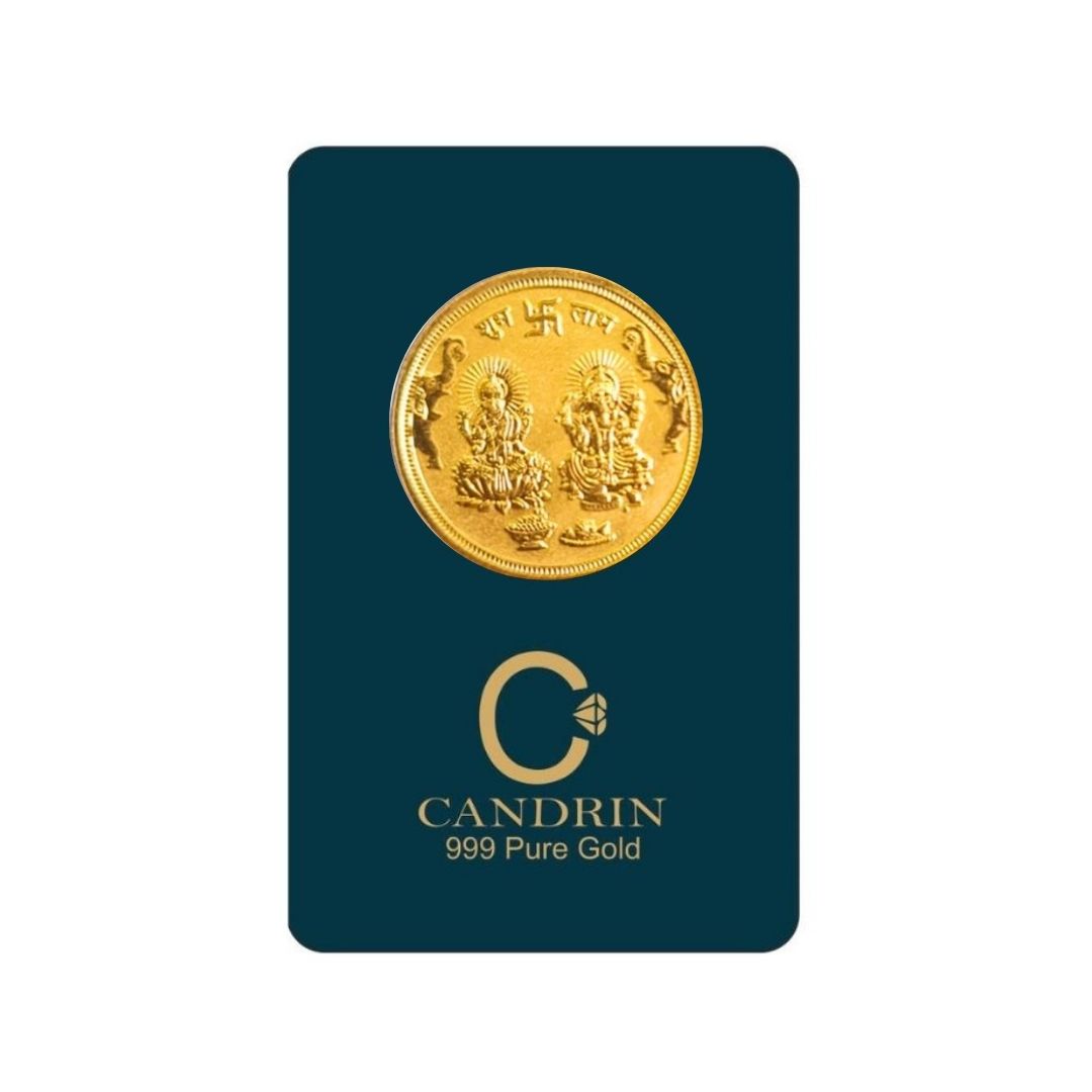 CANDRIN 999 GOLD LAXMI GANESH JI COIN