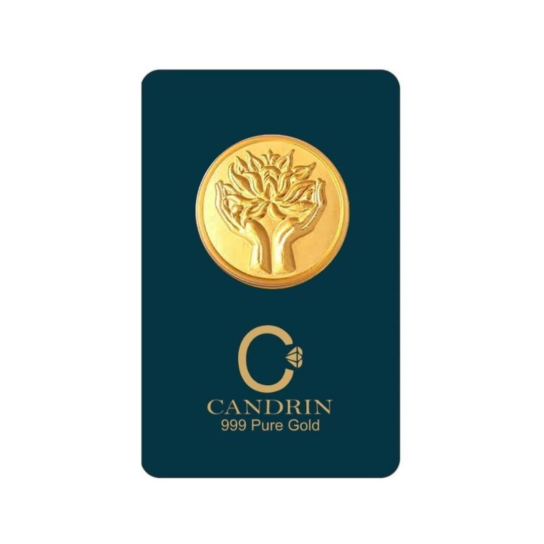 CANDRIN 999 GOLD LOTUS COIN