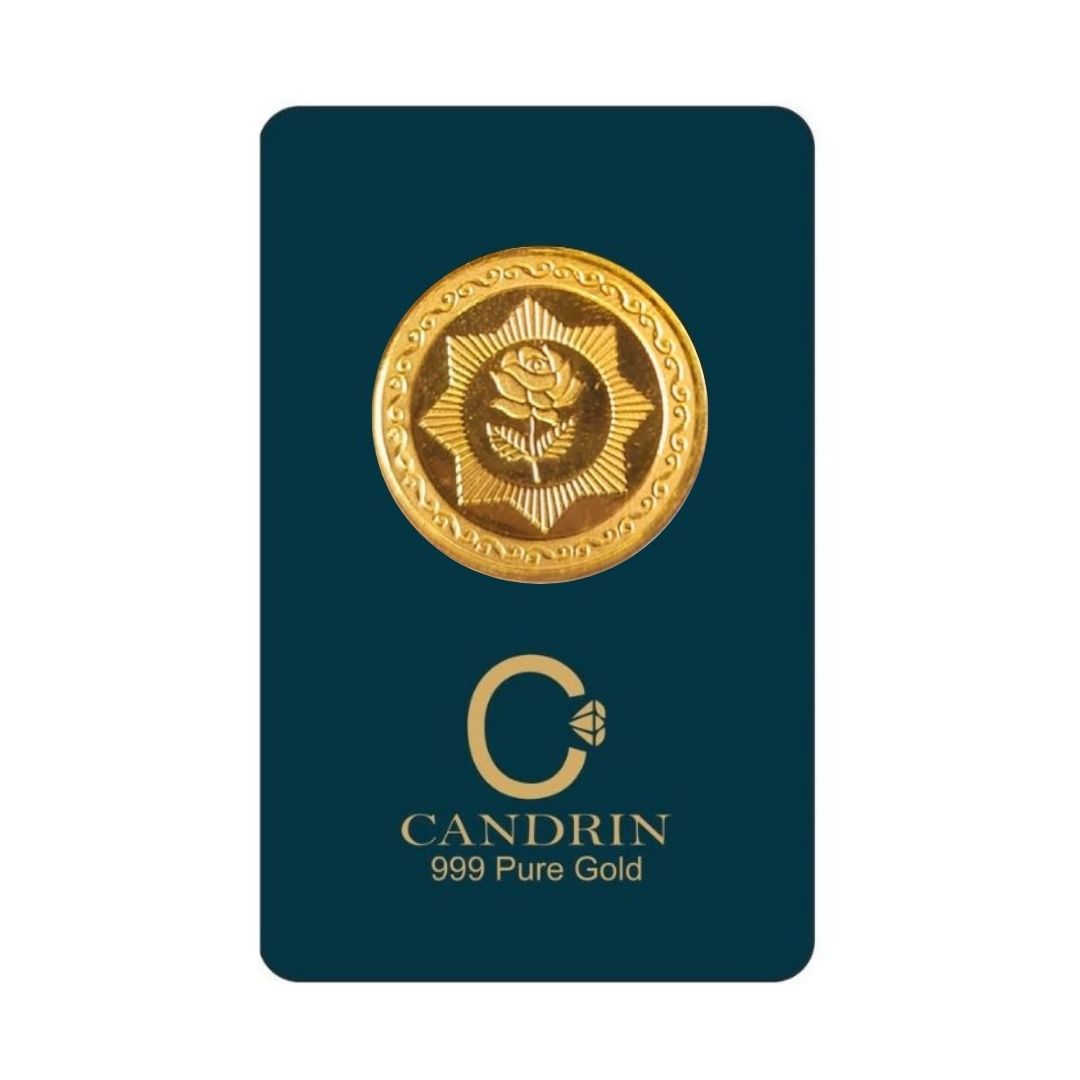 CANDRIN 999 GOLD ROSE COIN