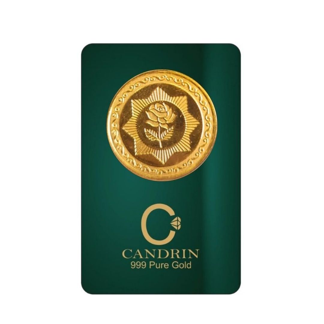 CANDRIN 999 GOLD ROSE COIN