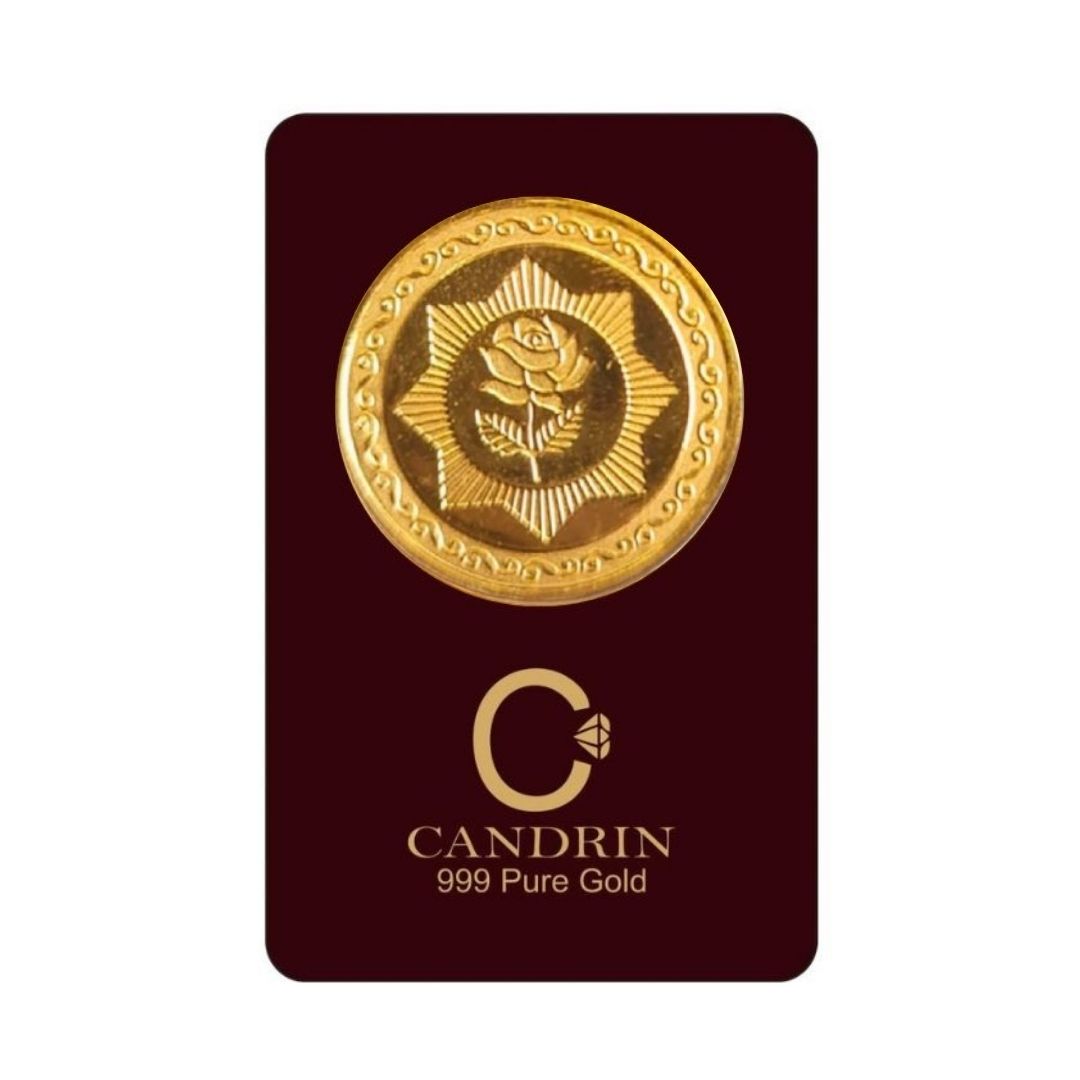 CANDRIN 999 GOLD ROSE COIN