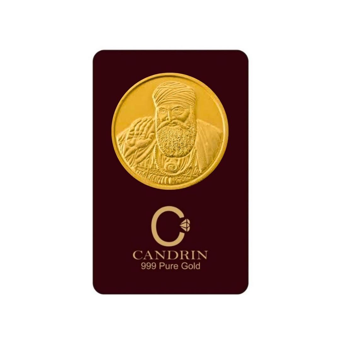 CANDRIN 999 GOLD GURUNANAK JI COIN