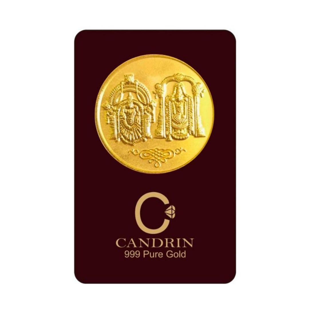 CANDRIN 999 GOLD LAXMI BALAJI COIN