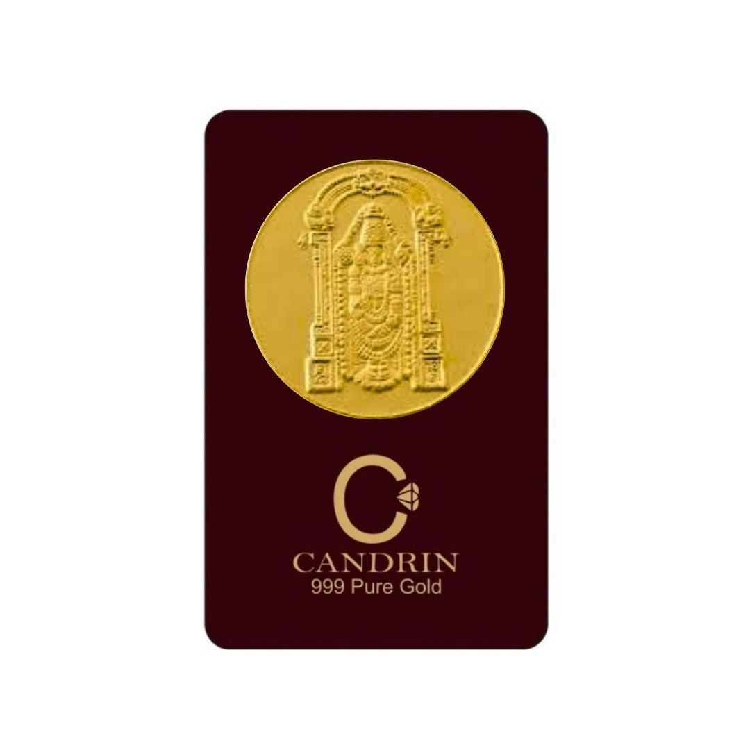 CANDRIN 999 GOLD TIRUPATI BALAJI COIN