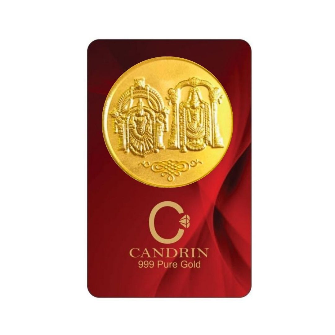 CANDRIN 999 GOLD LAXMI BALAJI COIN