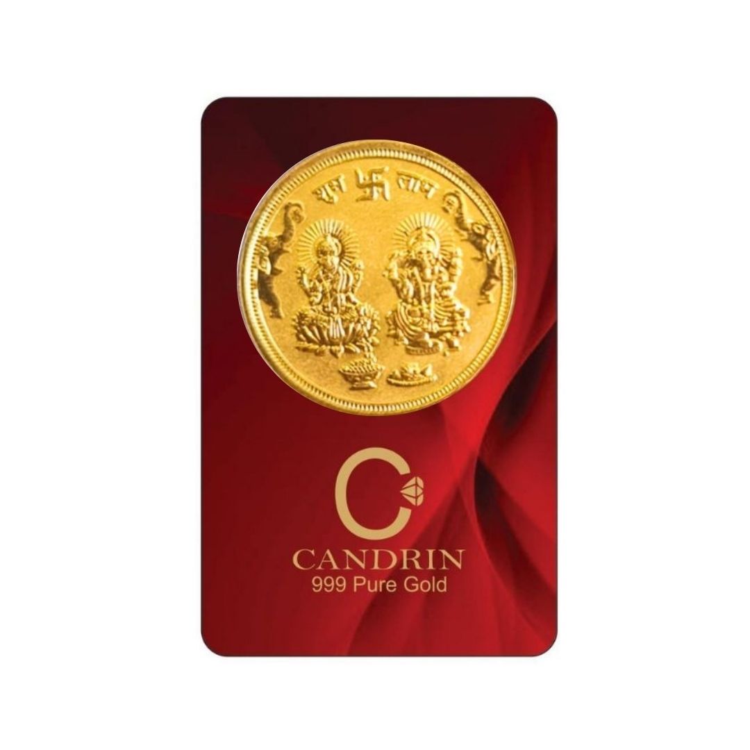 CANDRIN 999 GOLD LAXMI GANESH JI COIN