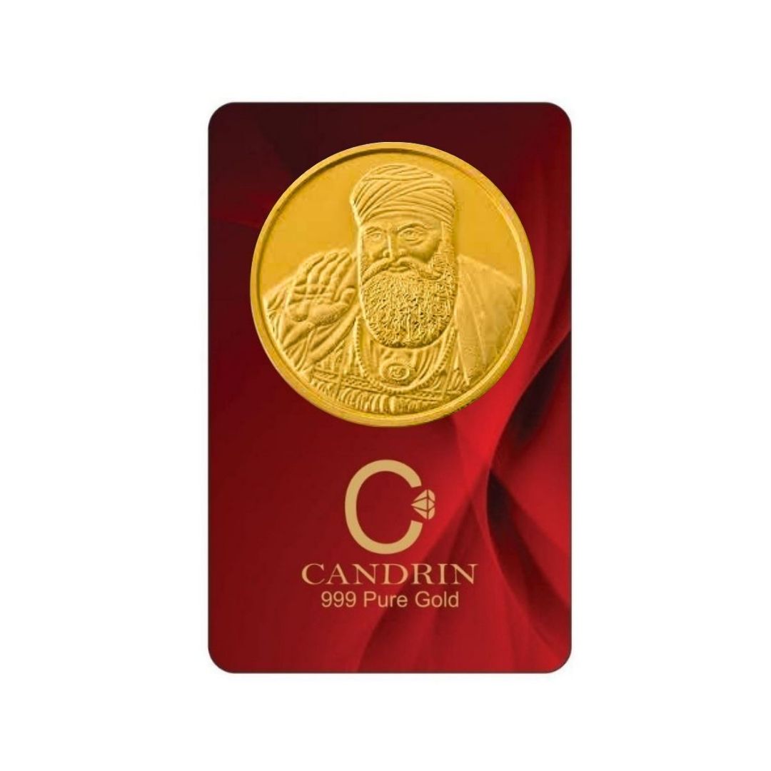 CANDRIN 999 GOLD GURUNANAK JI COIN