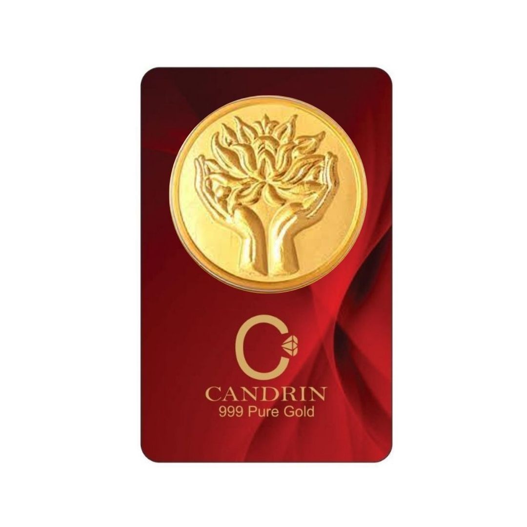 CANDRIN 999 GOLD LOTUS COIN