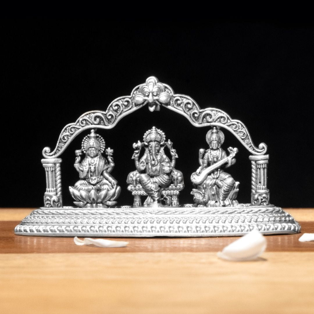 Candrin 925 Laxmi Ganesh Saraswati 2D Idol