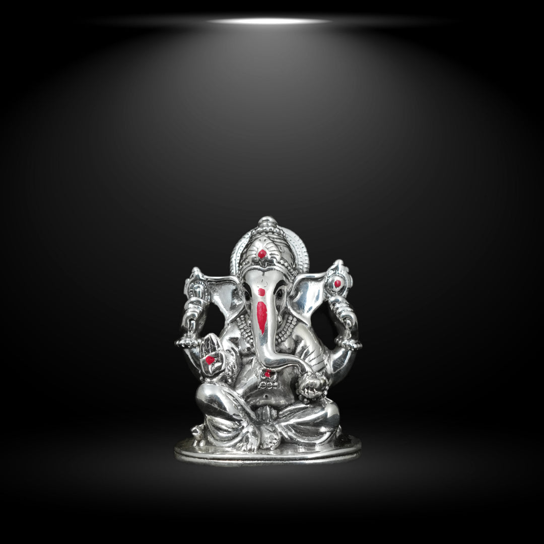 Candrin 925Ganesh Ji 3D Idol