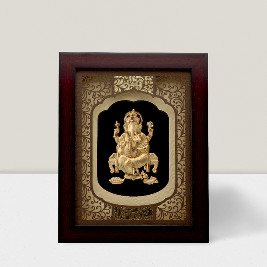 24 KT GOLD FOIL EXTRA MINI SOLID CARVING GANESH JI